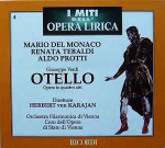 CD Giuseppe Verdi, Del Monaco*, Tebaldi*, Protti*, Von Karajan*, Vienna Philharmonic Orchestra* - Otello
