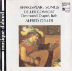 CD Deller Consort & Desmond Dupr&eacute; & Alfred Deller - Shakespeare Songs And Consort Music