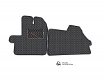 Kilimėliai QuiltyMats PEUGEOT EXPERT 2016-> (I eilė) (3 vnt.), Black-Gray /13-14