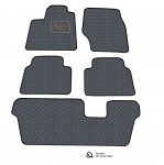 Kilimėliai QuiltyMats CHRYSLER PACIFICA 2003-2007 (I, II ir III eilės) (4 vnt.), D.Gray-Gray /33-MAX3