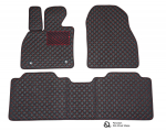 Kilimėliai QuiltyMats TOYOTA PRIUS 2011-2015 (3 vnt.), Black-Red /16-16