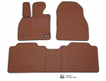 Kilimėliai QuiltyMats TESLA MODEL S 2012-2026 (3 vnt.), Brown-Brown /55-16