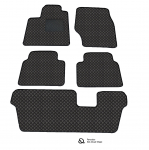 Kilimėliai QuiltyMats VOLVO XC90 2002-2014 (7v., I, II ir III eilės) (5 vnt.), Black-Black /11-MAX2