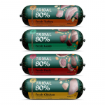 TRIBAL 80% &scaron;lapio maisto rinkinys &scaron;unims: Vi&scaron;tiena, Antiena, Ėriena, Kalakutiena (4 vnt.)