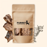 FURRST džiovintos jaučių plaučių juostelės &scaron;unims &ndash; natūralus kramtalas, 100g
