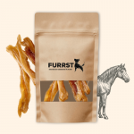 FURRST džiovintos arklienos Achilo sausgyslės &scaron;unims &ndash; hipoalerginis kramtalas, 100g