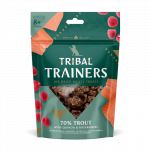 Upėtakio ir aviečių skanėstai dresūrai &scaron;unims &ndash; Trout & Raspberry Trainers, 80 g &ndash; Tribal