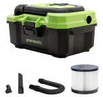 GREENWORKS - SAUSO/&Scaron;LAPIO VALYMO SIURBLYS 24V G24WDV (tik įrankis)