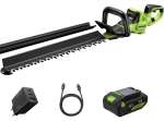 24V BRUSHLESS HEDGE TRIMMER 66cm HT6602R (4.0Ah USB-C + 65W charger)