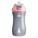 144808 butelis su mink&scaron;tu snapeliu 350 ml mergaitėms, Chicco