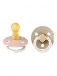 BIBS Čiulptukas Round, 2 vnt.(Blush glow/Vanilla glow) 0+mėn
