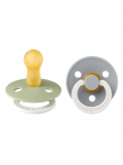 BIBS Čiulptukas Round, 2 vnt.(Sage glow/cloud glow) 6+mėn