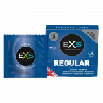 EXS Regular Comfy Fit standartiniai prezervatyvai (3 vnt.)