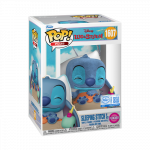 FUNKO POP! Plus Vinilinė figūrėlė: Disney: Lilo & Stitch - Sleeping Stitch in Box (Flocked)