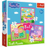 TREFL PEPPA PIG 3 dėlionių rinkinys &bdquo;Kiaulytė Pepa&ldquo;