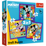 TREFL DISNEY 3 dėlionių rinkinys &bdquo;Mikio pelė&ldquo;