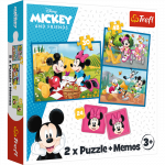 TREFL DISNEY &bdquo;Peliukas Mikis" 30+ 48+ 24 memo kortelės dėlionė-žaidimas
