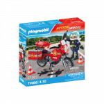 PLAYMOBIL ACTION HEROES Ugniagesių motociklas ir alyvos i&scaron;siliejimas 71466