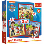 TREFL PAW PATROL 3 dėlionių rinkinys &bdquo;&Scaron;uniukas-patrulis&ldquo;