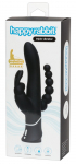 HappyRabbit Triple Curve black vibratorius ki&scaron;kutis