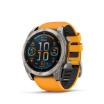 Garmin fēnix&reg; 8 Amoled Titanium - Sapphire i&scaron;manusis laikrodis | 51 mm | Titanium - Spark Orange