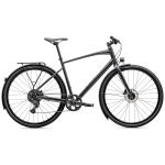 Specialized Sirrus X 2.0 EQ fitness dviratis | Black Liquid Metal - Ashen Grey Reflective, S