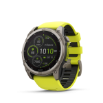 Garmin fēnix&reg; 8 Solar Titanium - Sapphire i&scaron;manusis laikrodis | 51 mm | Titanium - Amp Yellow
