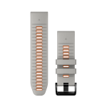 Garmin QuickFit&reg; 26 silikoninė laikrodžio apyrankė | Gray - Ember Orange