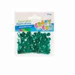 Blizgučiai žvyneliai dekoravimui 8mm, žalios sp.