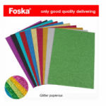Dekoratyvinis blizgus popierius FOSKA 160g A4 įp.10 spalvų