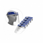 Apsauginis skydelis-kaukė veidui su guma, įp.10 vnt.