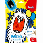 Balionai metalizuoti FIORELLO 50 vnt. raudonos sp.