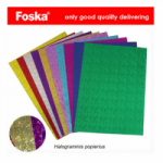 Dekoratyvinis blizgus popierius FOSKA 250g A4 įp.10 spalvų