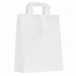 Popierinis mai&scaron;elis su rankenėlėmis baltas 260x160x330mm 70gsm, įp.200 vnt.