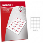 Lipnios etiketės KORES A4 52,5x29,7mm. 40 lip. 100l.