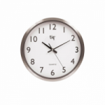 Sieninis laikrodis F6664A &Oslash; 30 cm, sidabro spalvos apvadas, baltas ciferblatas