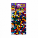 Dekoracija POMPON CENTRUM,  blizgūs įv.spalvų įp.200vnt.