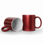 Puodelis METALLIC 330 ml, bordo sp., sublimacija