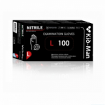 Vienkart. pir&scaron;tinės juodos NITRILAS 100vnt., dydis L