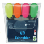 Teksto žymeklių rinkinys SCHNEIDER JOB, 4 spalvos, 1-5mm., k.g.