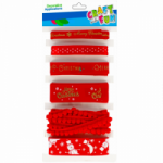 Juostelės dovanoms Kalėdinės, mix 6 vnt.x1m