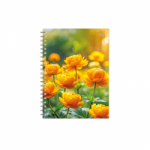 Darbo knygaka kalendorius KANCLERIS SPIRAL DAY 2026m, 145x185mm, GLOBEFLOWERS
