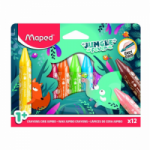 Va&scaron;kinės kreidelės JUMBO MAPED JUNGLE FAVER, naudojimui nuo 1 metų 12 sp.