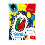 Balionai metalizuoti FIORELLO 50 vnt. mix pastelinių spalvų