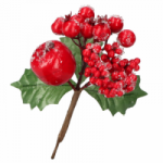Dekoracija - Kalėdinė &scaron;akelė su raudonomis uogomis