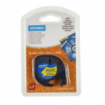 Juostelė DYMO LETRATAG 12mmx4m geltona, plastikinė  S0721620