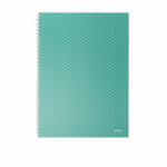 Sąsiuvinis su spirale &scaron;one A4 80l ESSELTE COLOUR BREEZE langeliais, žalios sp.