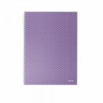 Sąsiuvinis su spirale &scaron;one A4 80l ESSELTE COLOUR BREEZE langeliais, violetinės sp.
