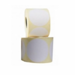 Notarinis lipdukas balta spalva, apvalus 500vnt