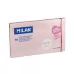 Lipnūs lapeliai MILAN 127x76mm rausva sp.90lap. , pak.10 vnt.